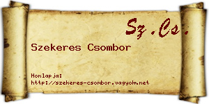 Szekeres Csombor névjegykártya